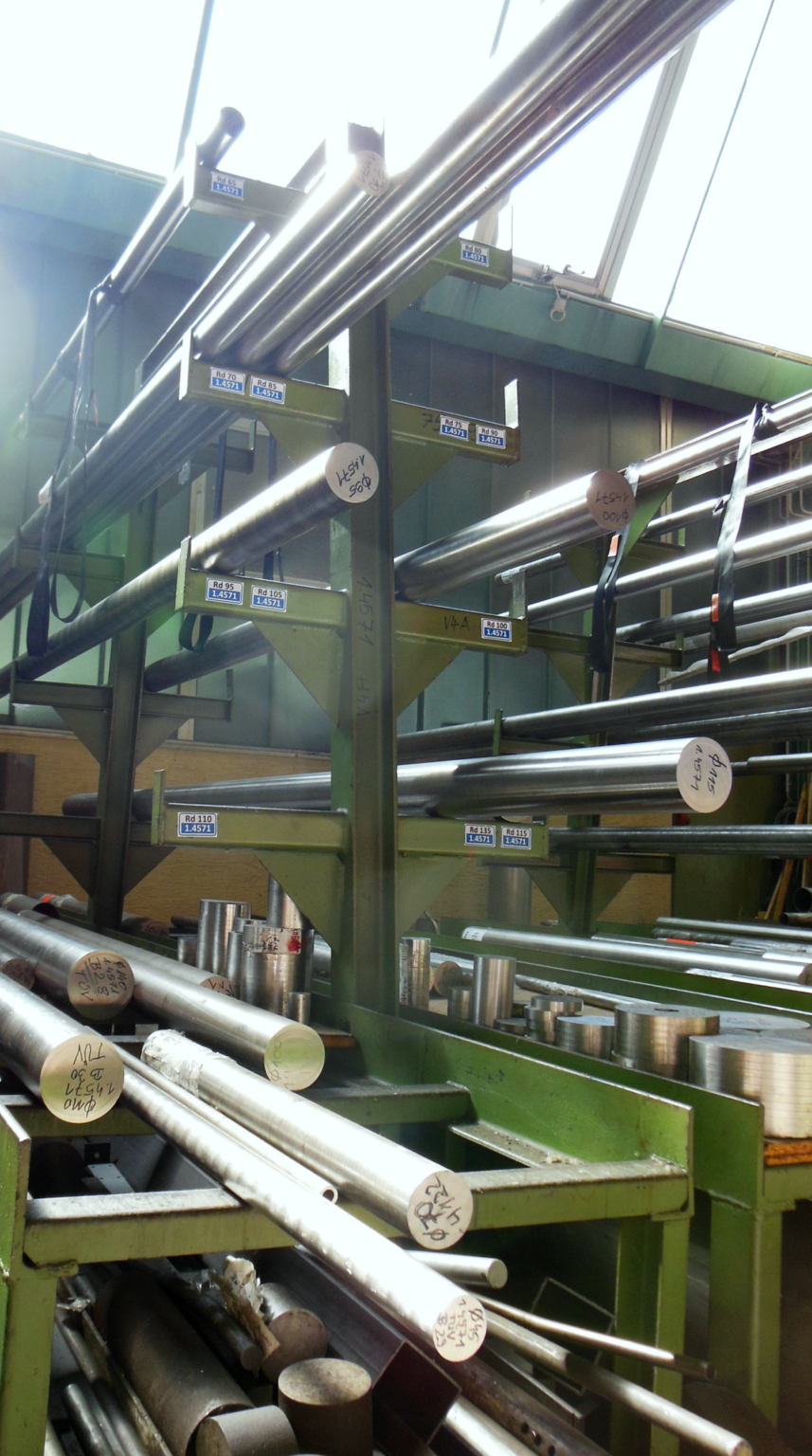 Materiallager - Stabstahllager - Faißt Armaturen GmbH